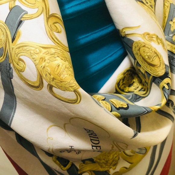 Hermès Scarf. 100% silk. ‘Brides de Gala'. By Hugo Grygkar. Made in France. Silk - Picture 8 of 16